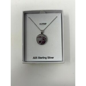 Things Remembered Tree of Life Necklace .925 Sterling Silver Pendant 17" Chain